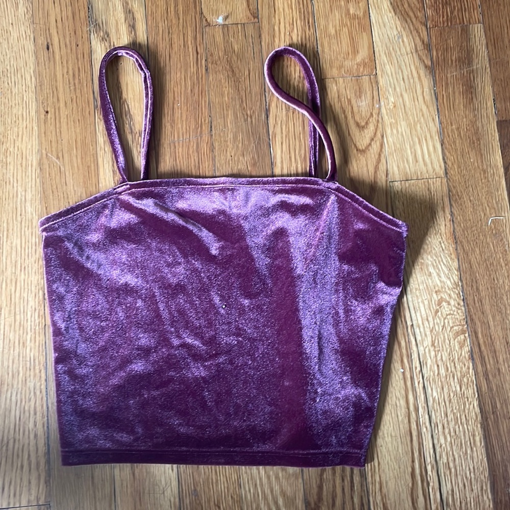 Forever 21 velvet red crop top